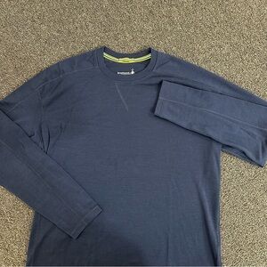 Smartwool Unisex Crew Neck Thermal Size Medium, Blue Merino Wool